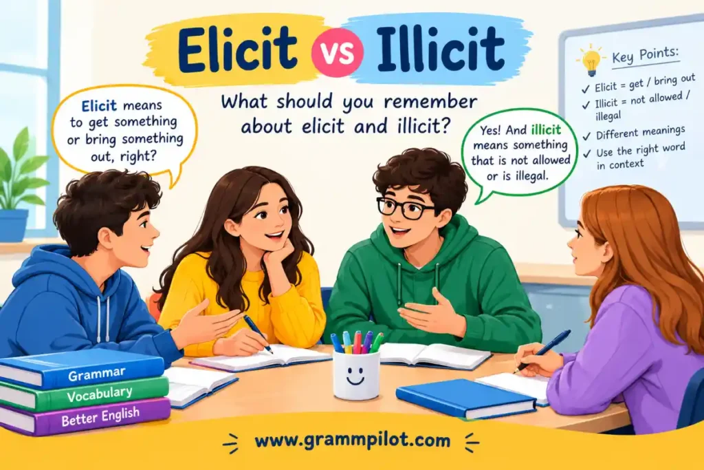 What should you remember about elicit and illicit?