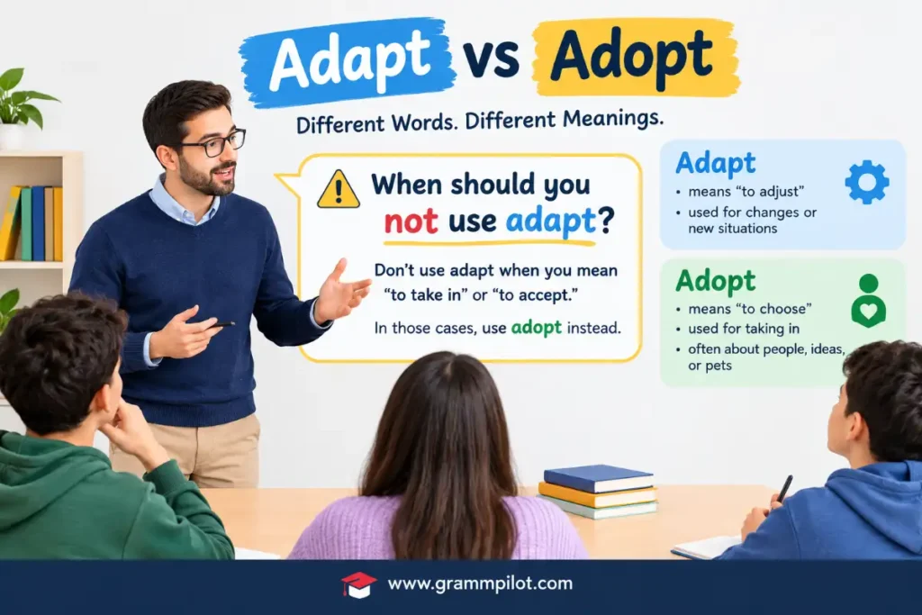 When should you not use adapt?