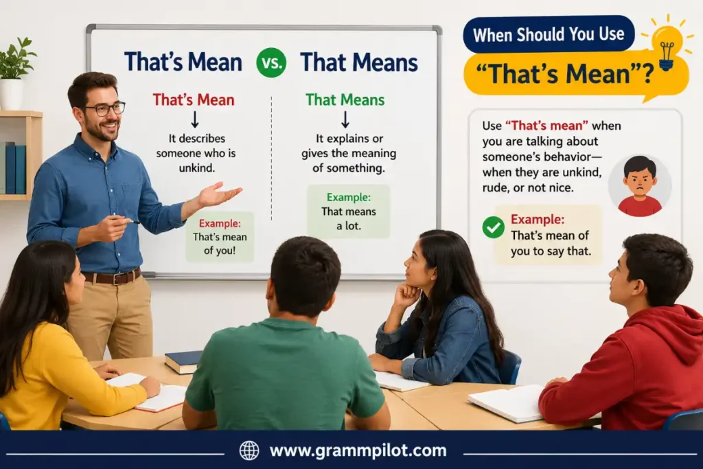 When Should You Use “That's Mean”?