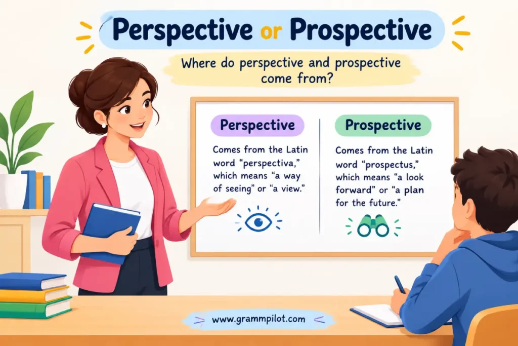 Where do perspective and prospective come from?