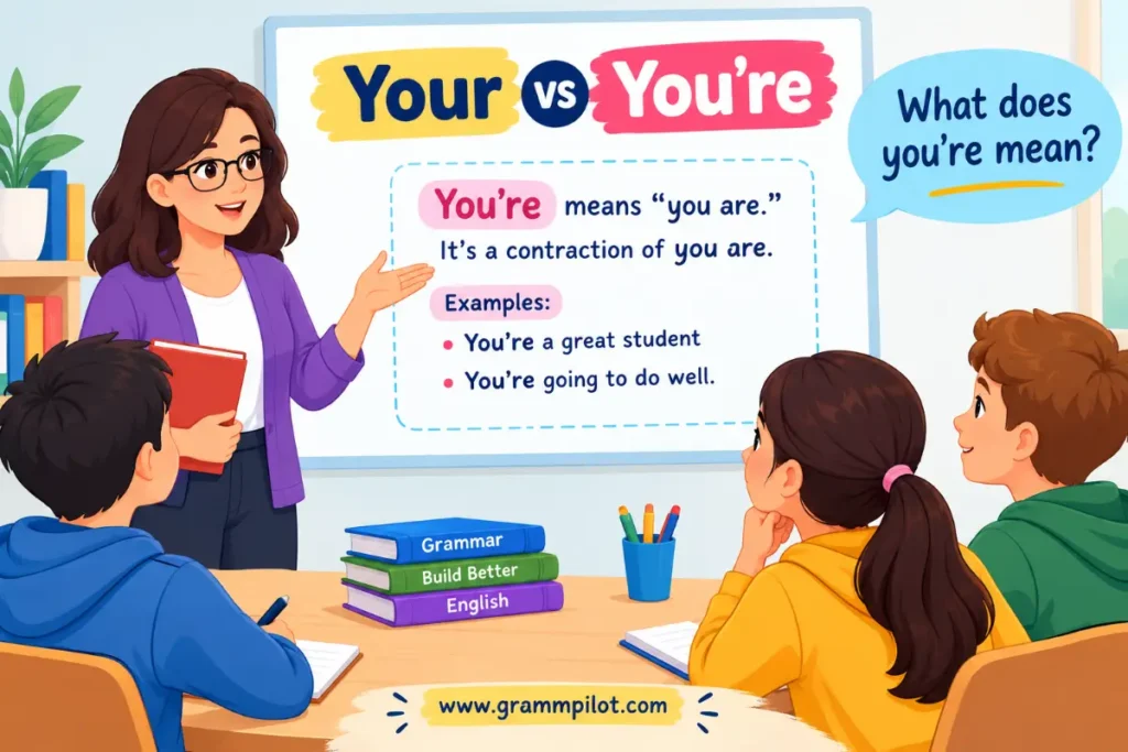 What does you're mean?