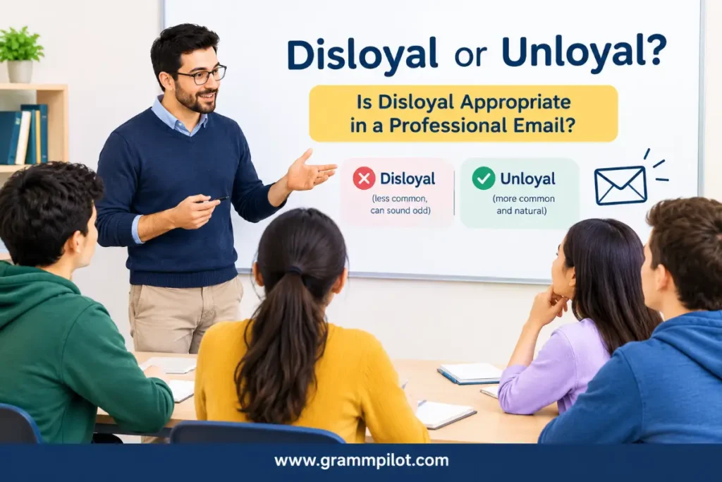 Is Disloyal Appropriate in a Professional Email?