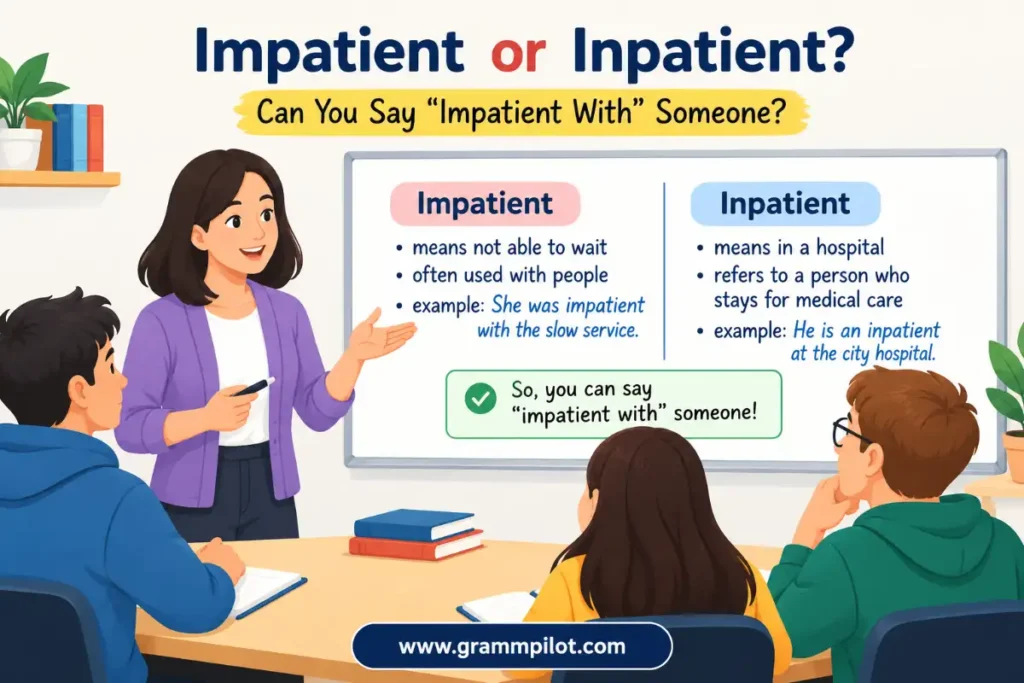 Can You Say “Impatient With” Someone?