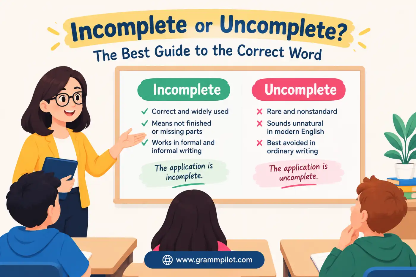 Incomplete or Uncomplete: The Best Guide to the Correct Word