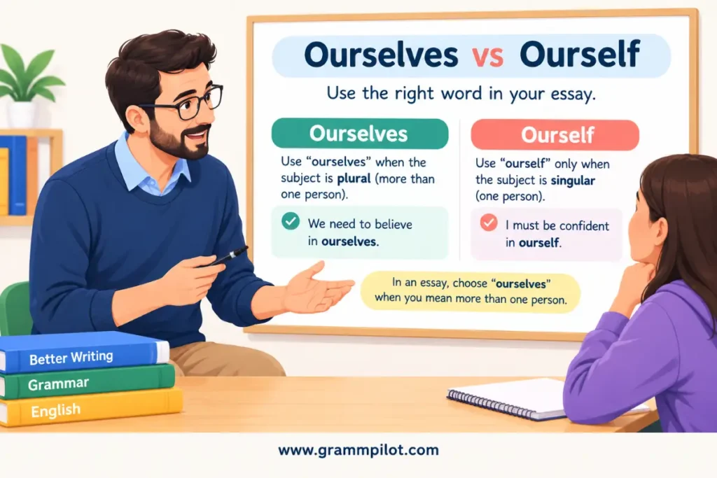 Ourselves vs Ourself in an Essay