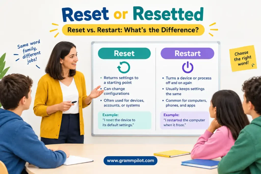 Reset vs. Restart: What's the Difference?