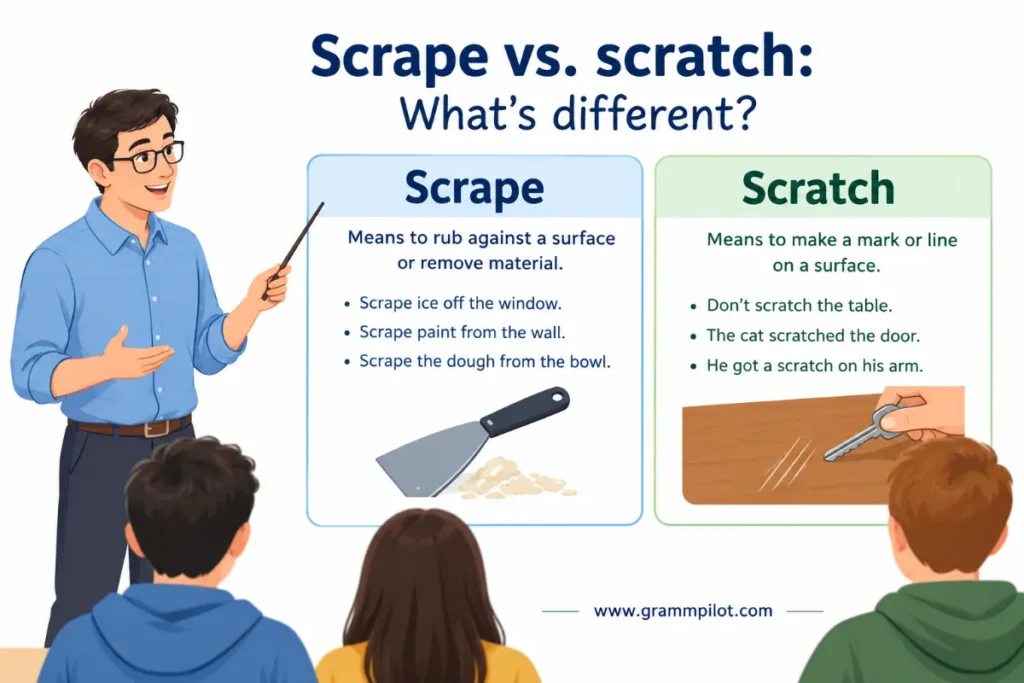 Scrape vs. scratch: What's different?