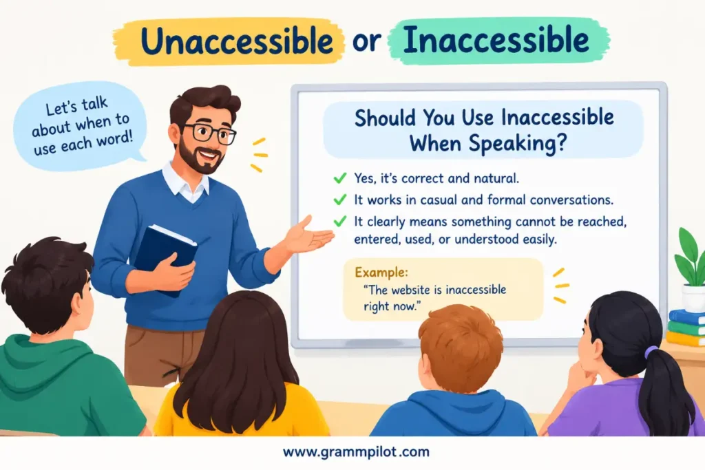 Should You Use Inaccessible When Speaking?