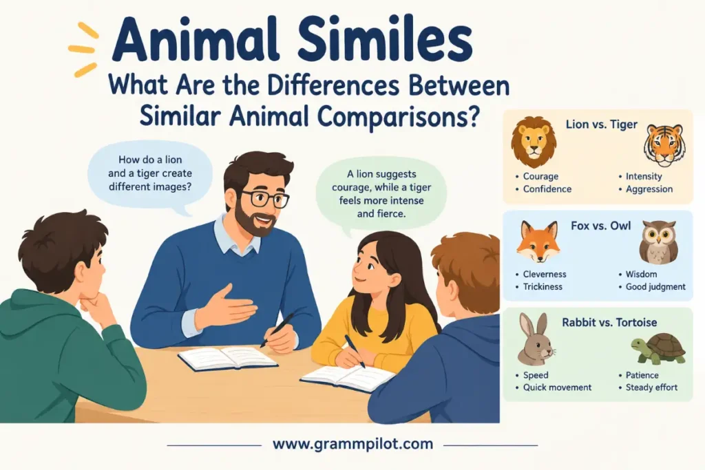 What Are the Differences Between Similar Animal Comparisons?
