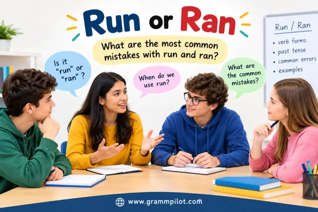 What are the most common mistakes with run and ran?