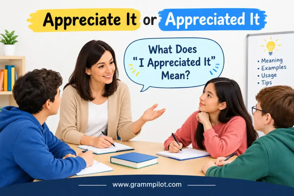 What Does "I Appreciated It" Mean?