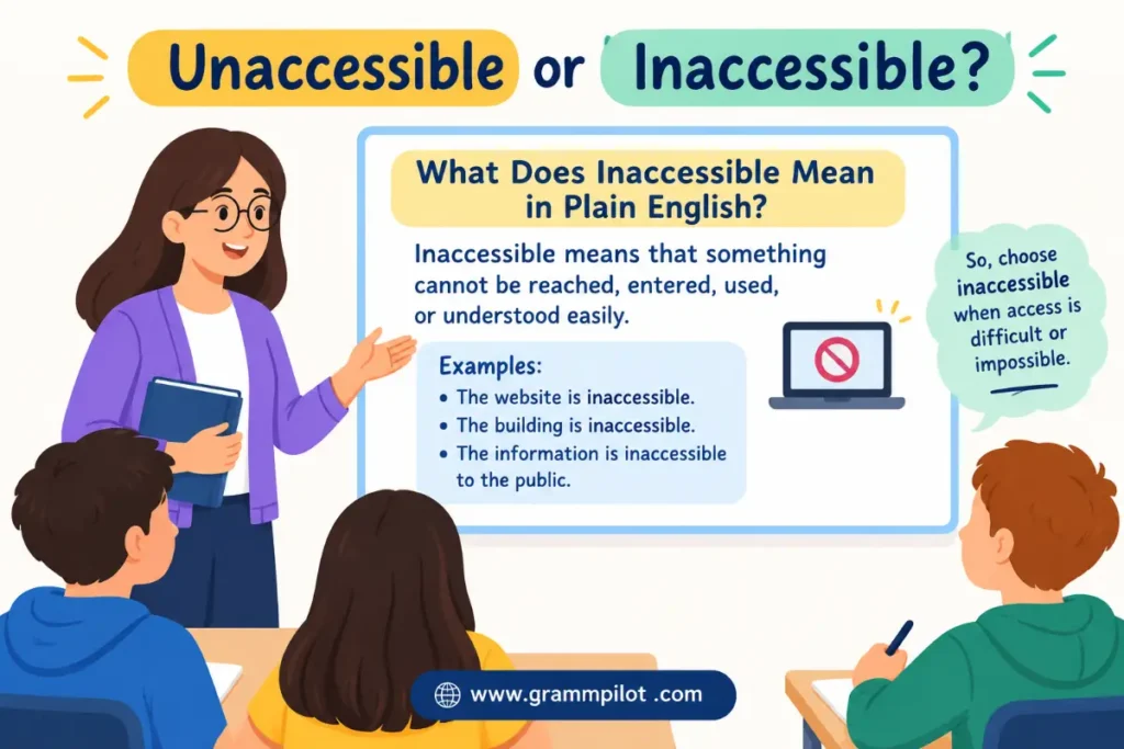What Does Inaccessible Mean in Plain English?