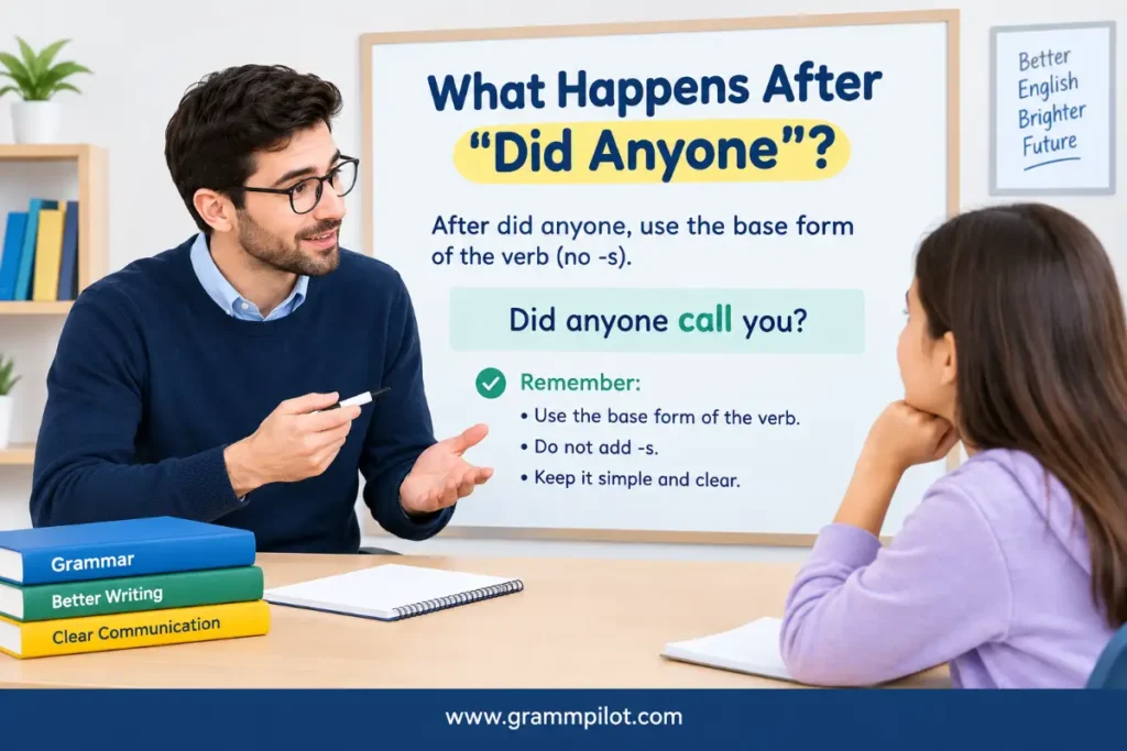 What Happens After "Did Anyone"?