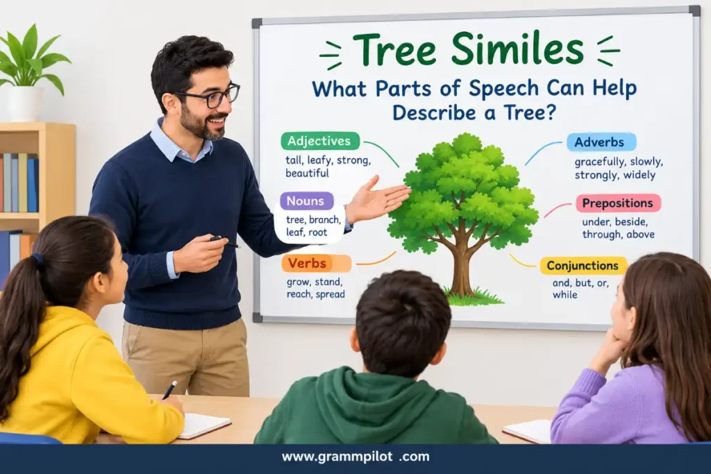 What Parts of Speech Can Help Describe a Tree?