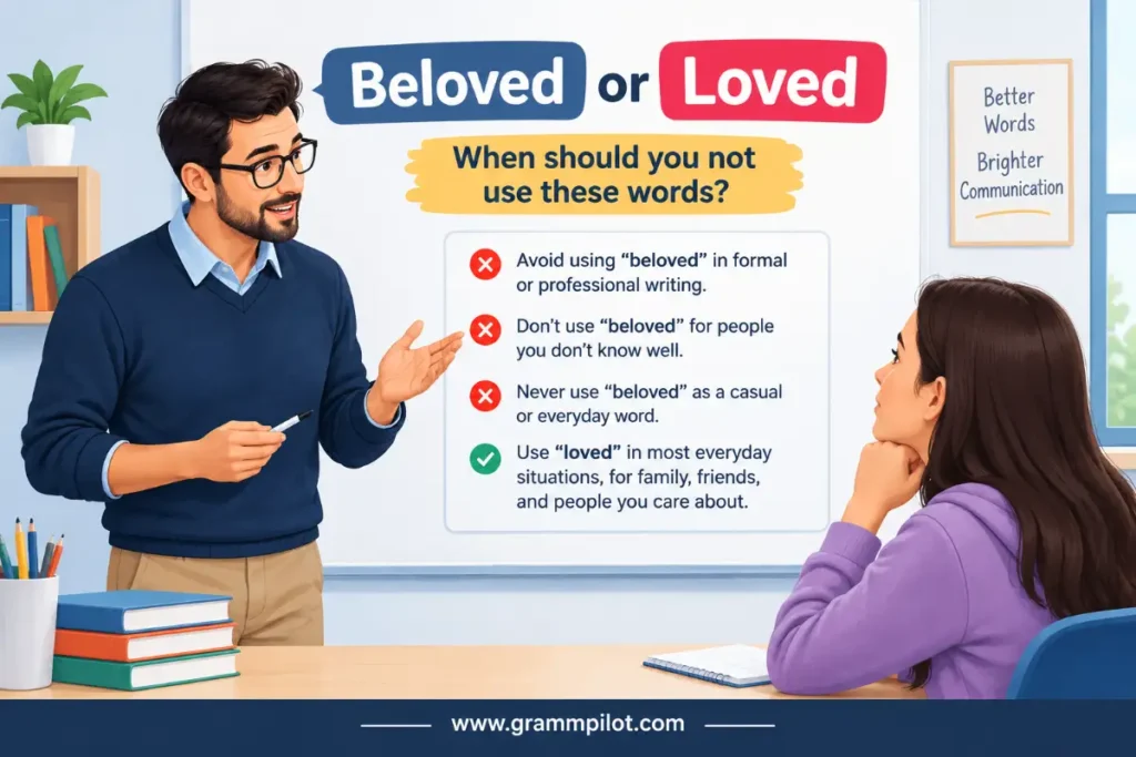 When should you not use these words?