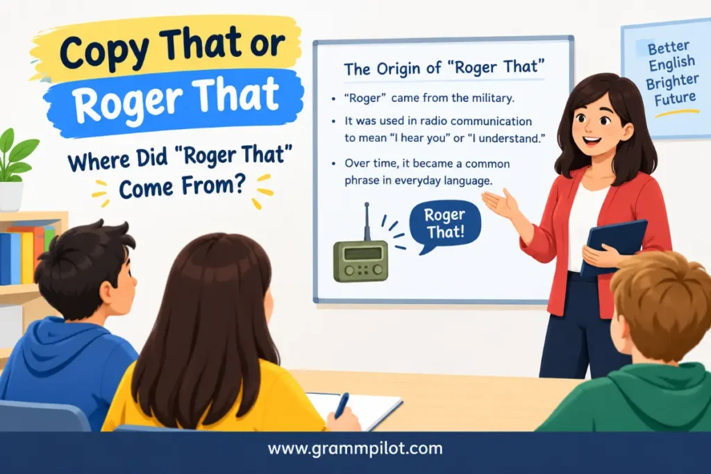 Where Did "Roger That" Come From?