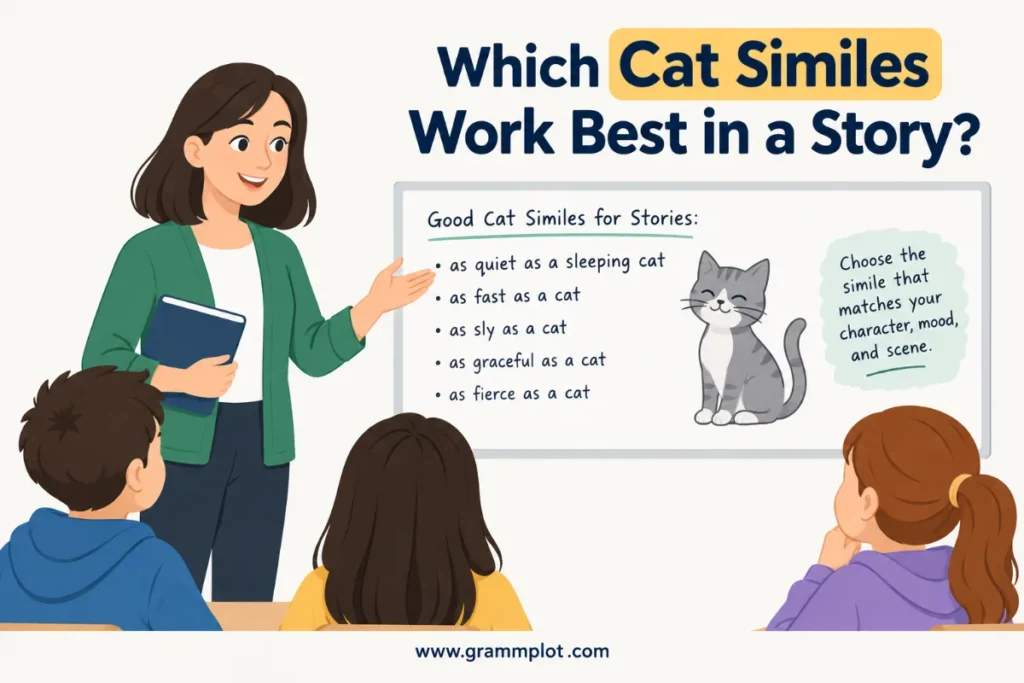 Which Cat Similes Work Best in a Story?